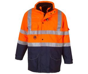 Yoko YK711 - Parka 7 em 1 de alta visibilidade Hi Vis Orange/Navy