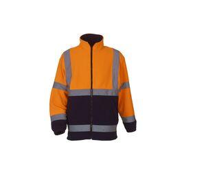 Yoko YKK08 - Casaco de velo espesso e de alta visibilidade Hi Vis Orange/Navy