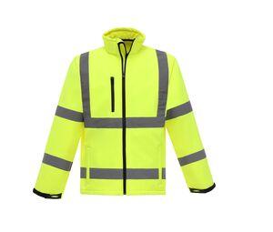 Yoko YKK09 - Casaco de Softshell de Alta Visibilidade Hi Vis Yellow