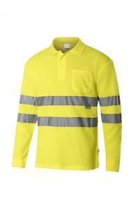 VELILLA V30514 - Polo longo alta visibilidade Fluo Yellow