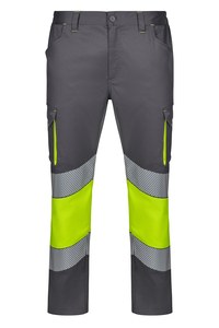 Velilla 303008S - Calças stretch bicolor AV RS GREY/HI-VIS YELLOW