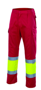 Velilla 157 - CALÇAS BICOLOR AV Red/Hi-Vis Yellow