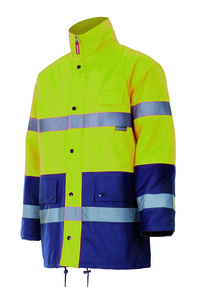 Velilla 166 - PARKA BICOLOR AV MARINE BLUE/HI-VIS YELLOW