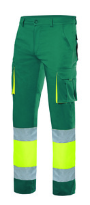 Velilla 303002S - CALÇAS STRETCH BICOLOR AV GREEN/HI-VIS YELLOW