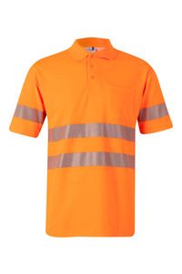 Velilla 305522 - POLO ALGODÃO MC RS Hi-Vis Orange