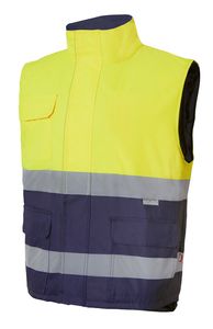 Velilla 305902 - COLETE ACOLCHOADO BICOLOR AV NAVY BLUE/HI-VIS YELLOW