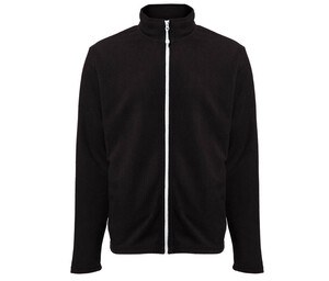 BLACK&MATCH BM700 - Men's zipped fleece jacket Preto / Branco