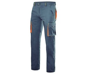VELILLA V3024S - Two-tone workwear trousers Grey/Orange