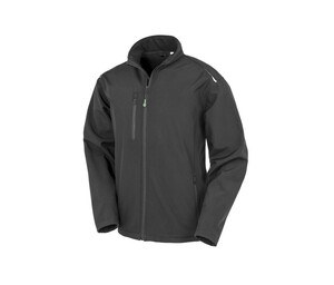 RESULT RS900X - RECYCLED 3-LAYER PRINTABLE SOFTSHELL JACKET Black