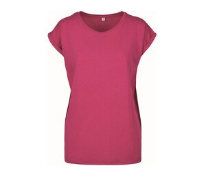 Build Your Brand BY021 - Camiseta básica gola redonda Hibiskus Pink