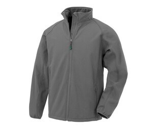 RESULT RS901M - MENS RECYCLED 2-LAYER PRINTABLE SOFTSHELL JACKET Workguard Grey