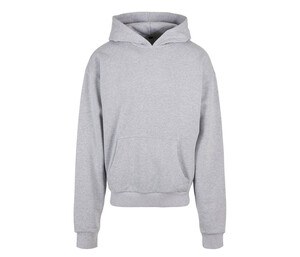 BUILD YOUR BRAND BY162 - Ultra heavy cotton box hoody Grey