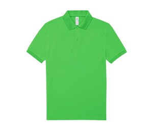 B&C BCU424 - Short-sleeved fine piqué poloshirt Verde maçã