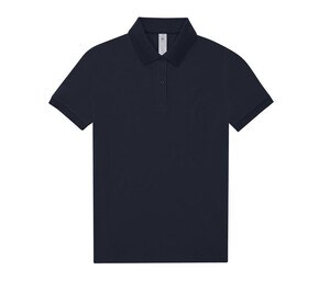 B&C BCW461 - Short-sleeved high density fine piqué polo shirt Azul marinho