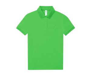 B&C BCW461 - Short-sleeved high density fine piqué polo shirt Verde maçã