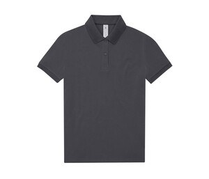 B&C BCW461 - Short-sleeved high density fine piqué polo shirt Cinzento escuro