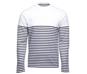 PEN DUICK PK201 - Long sleeve striped t-shirt Branco / Marinho