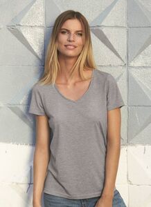 B&C BC058 - T-shirt feminina de decote em V Tri-Blend